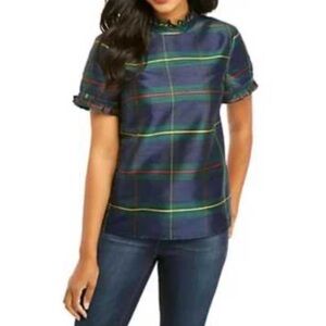 Crown & Ivy Multicolor Ruffle Sleeve Blouse